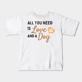 Feline Serenity: All You Need is Love and a Cat Kids T-Shirt